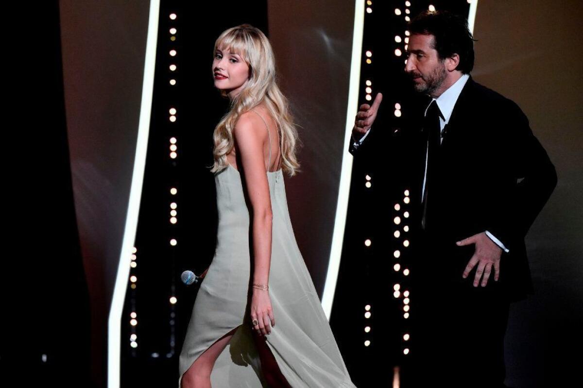 Belgian singer-songwriter Angèle Van Laeken, better known as Angèle, leaves the stage after performing at the Cannes Film Festival's opening ceremony on May 14.