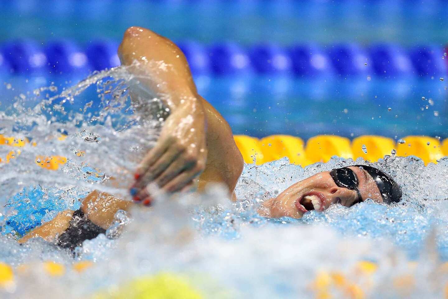 Allison Schmitt of the United States competes in the women's 200m freestyle final. She won the gold medal.