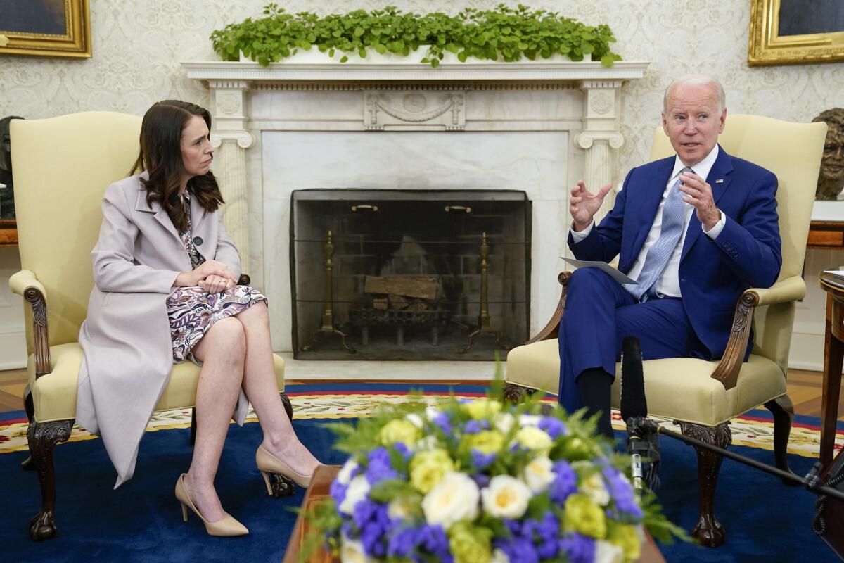 President Biden meets with New Zealand Prime Minister.