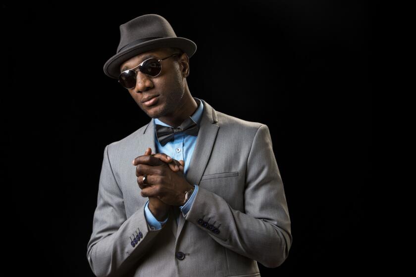 R&B; singer Aloe Blacc.