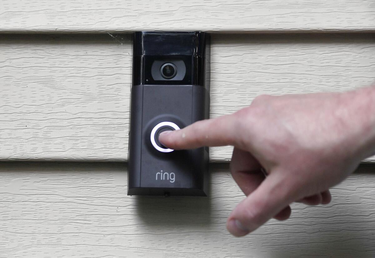 File image of a Ring doorbell camera. 