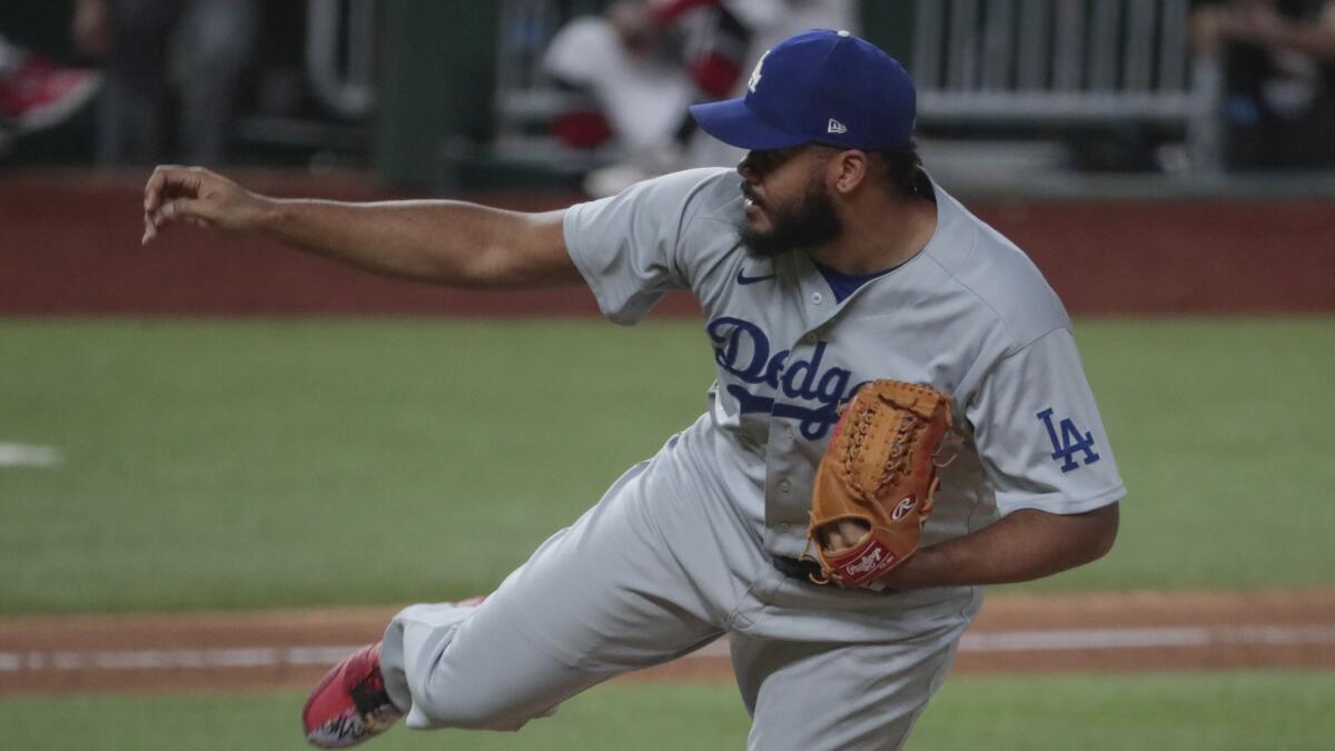 Kenley Jansen relegated to mop-up role in Dodgers' rout of Braves - Los  Angeles Times