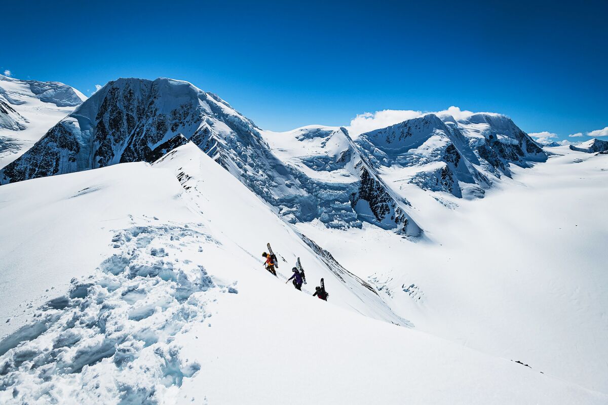 Pro snowboarders Jeremy Jones, Ryan Hudson and Rafael Pease starred in a film, Mountain Revelations, on a 10-day Alaska trip.