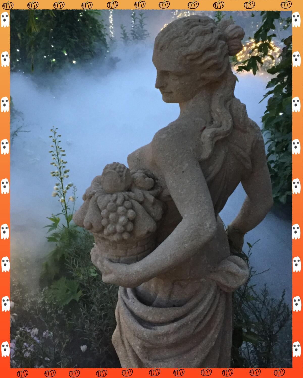 A sculpture of a woman at Sherman Gardens in Corona del Mar 