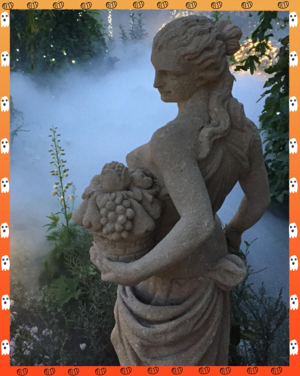 A sculpture of a woman at Sherman Gardens in Corona del Mar