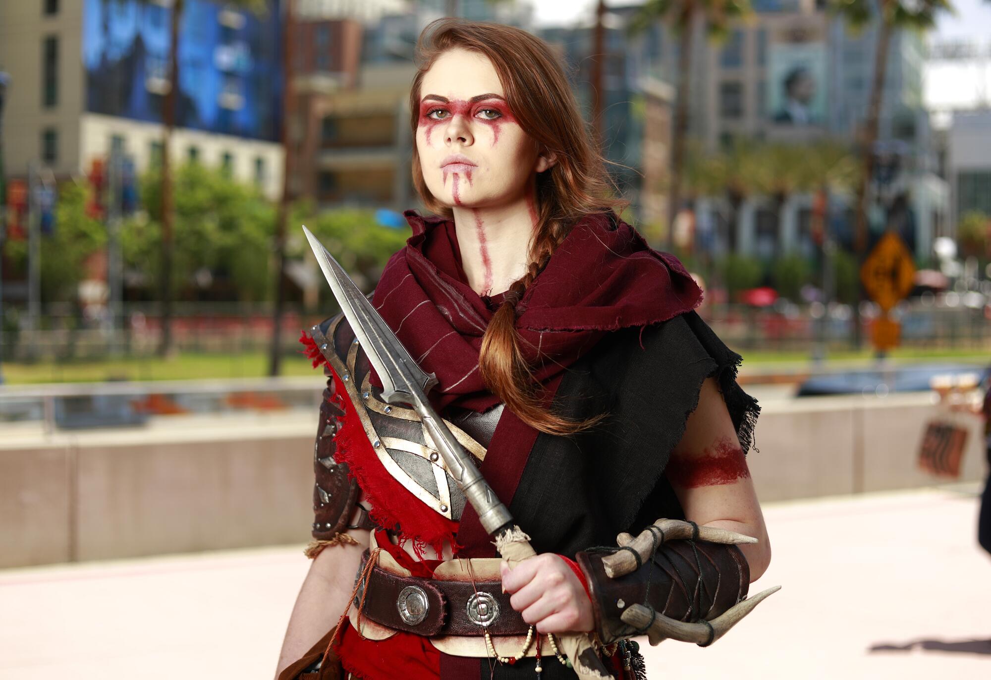 Alexa Paul of Yorba Linda dressed as Kassandra from "Assassin's Creed" at Comic-Con.