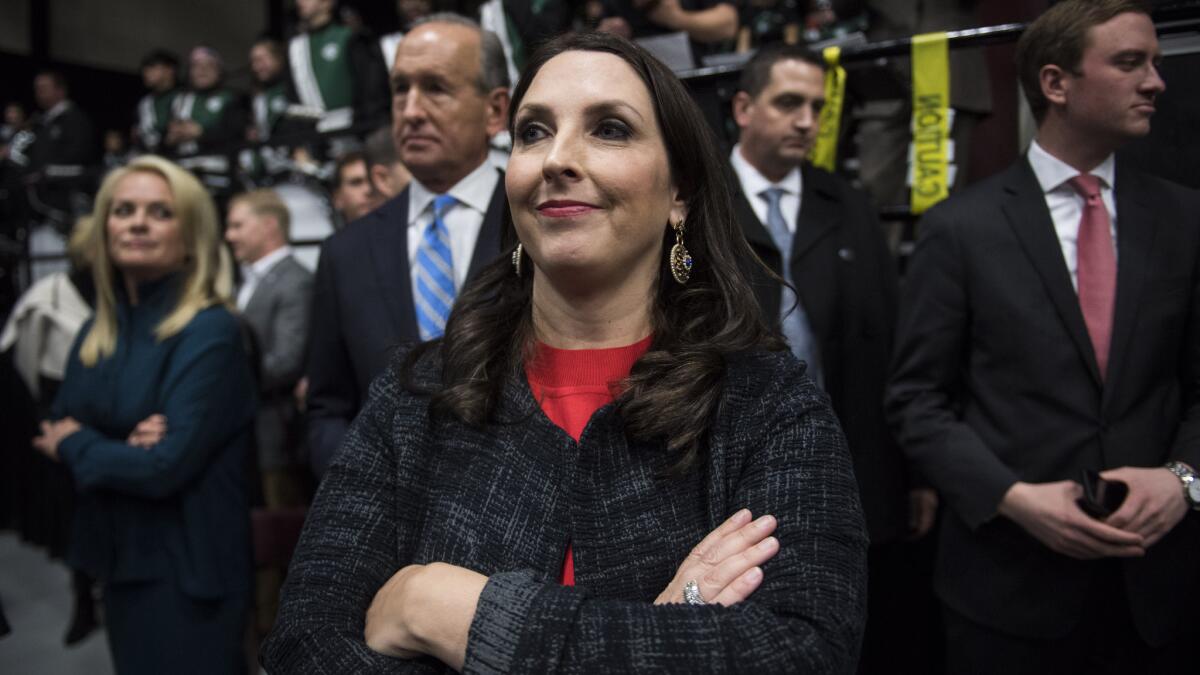 Ronna Romney McDaniel, 44, the new chairwoman of the Republican National Committee.