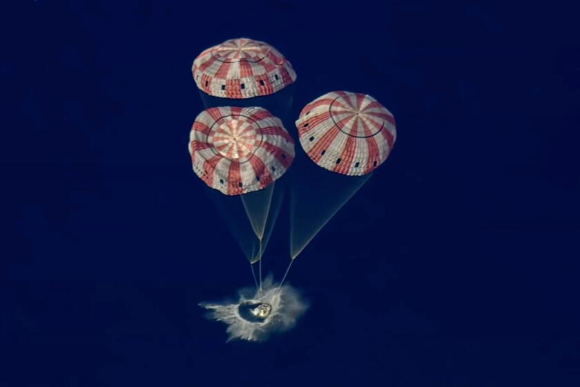 Artemis II Orion capsule splashes down in the Pacific Ocean