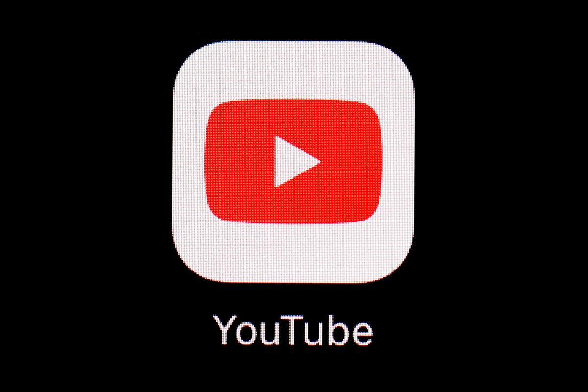 El logotipo de la app de YouTube.