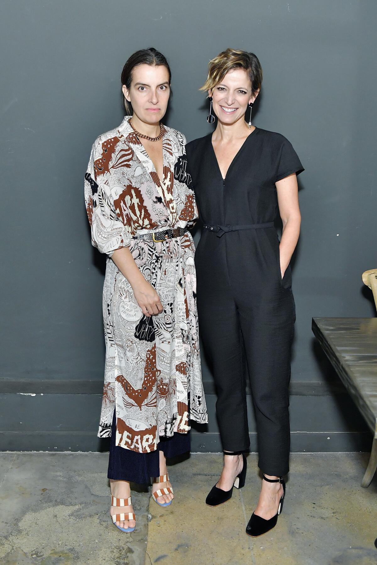 Rachel Comey, left, and Cindi Leive attend Condé Nast and the Women March's dinner in Los Angeles.