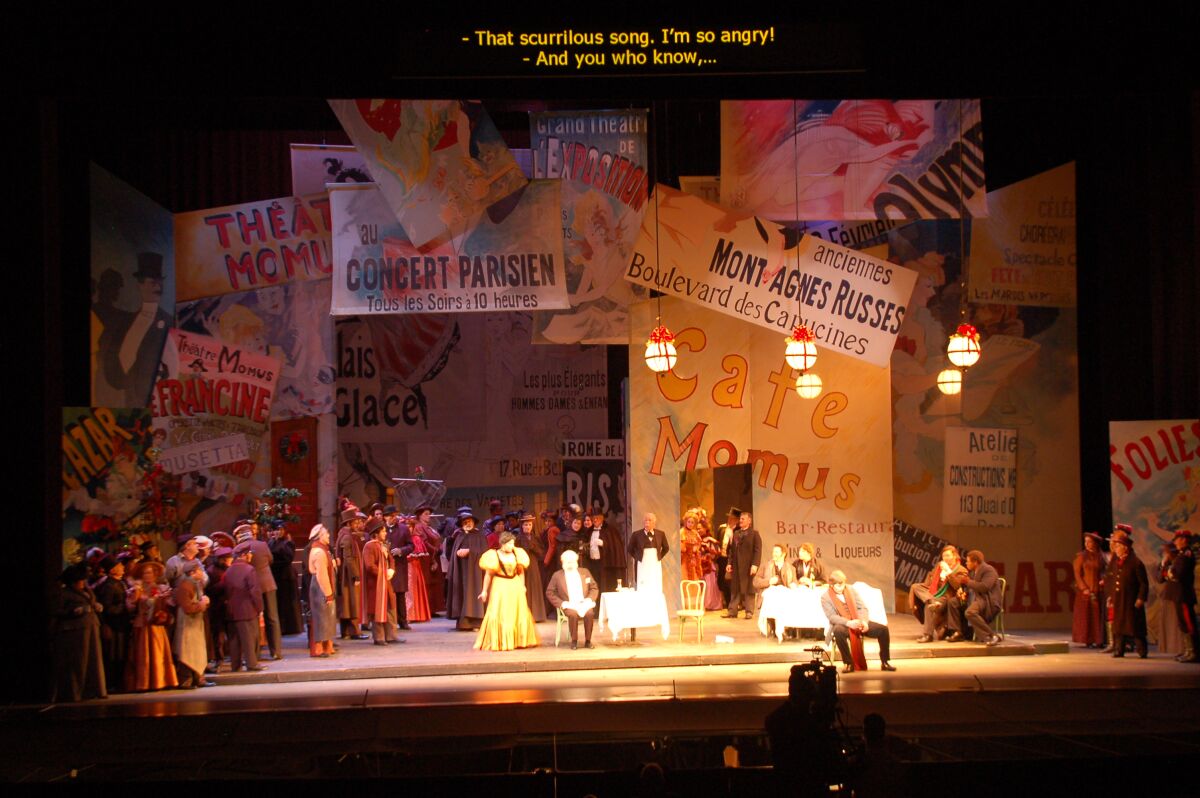 "La boheme" scenery for San Diego Opera's drive-in production.