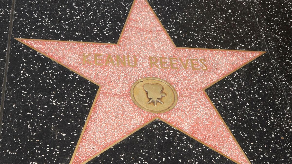 Keanu Reeves' star in Hollywood.
