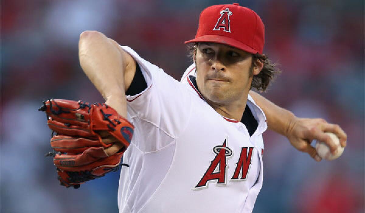 Angels pitcher C.J. Wilson, shown last May, is getting high-tech during spring training.
