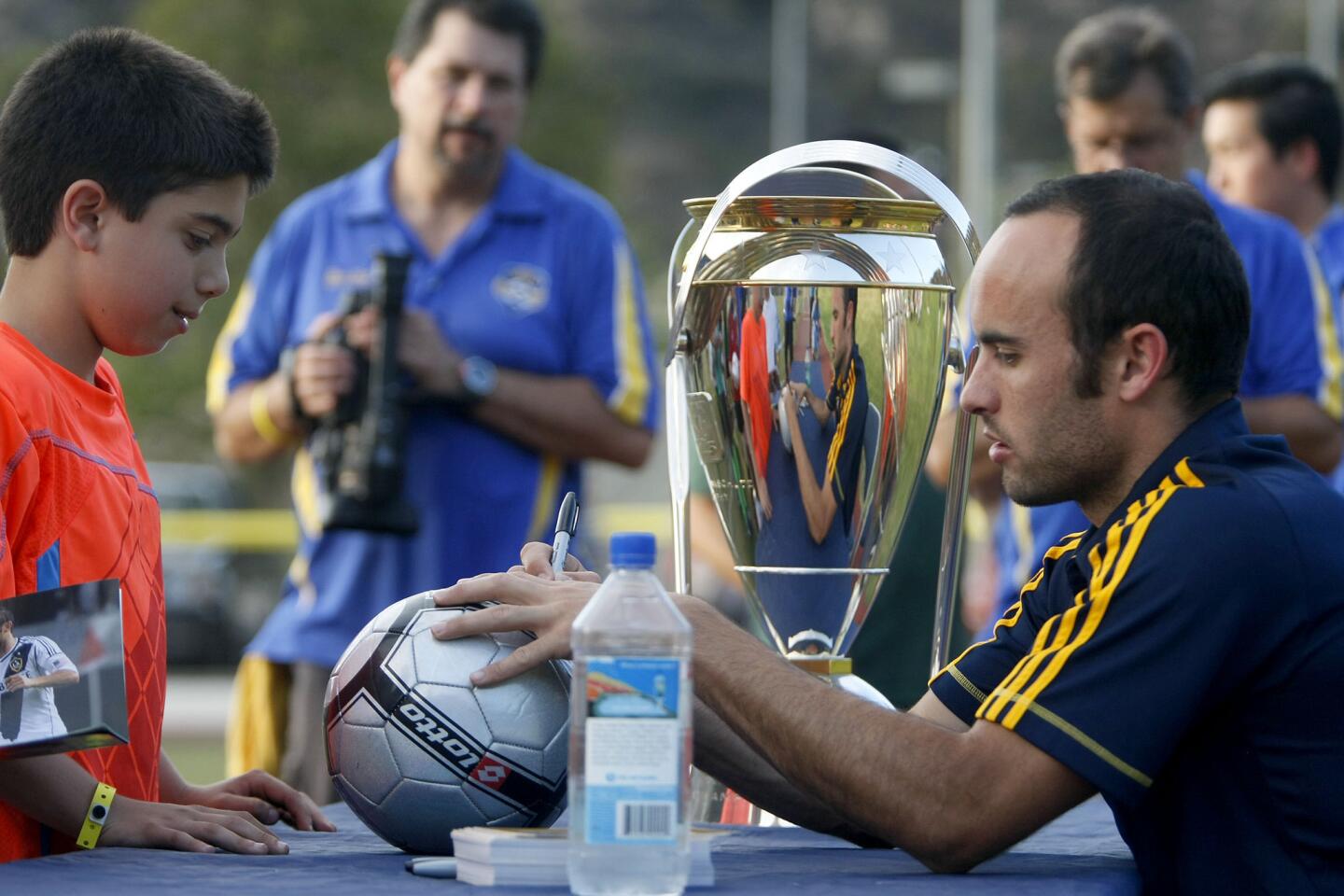 Photo Gallery: L.A. Galaxy soccer clinic in Glendale