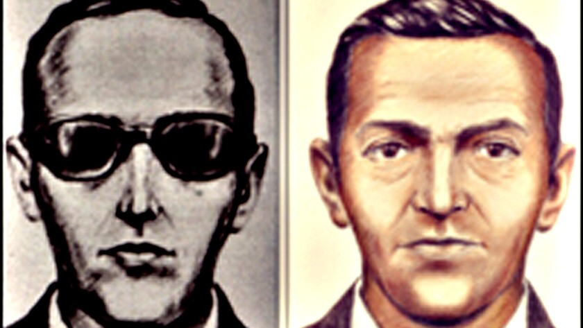 Artist sketches of Dan Cooper, who became known as D.B. Cooper