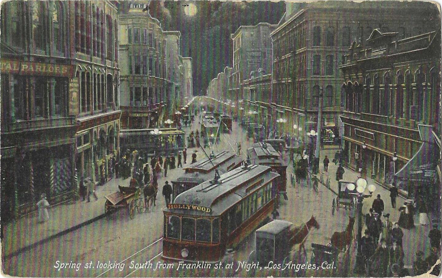 Spring Street vintage postcard