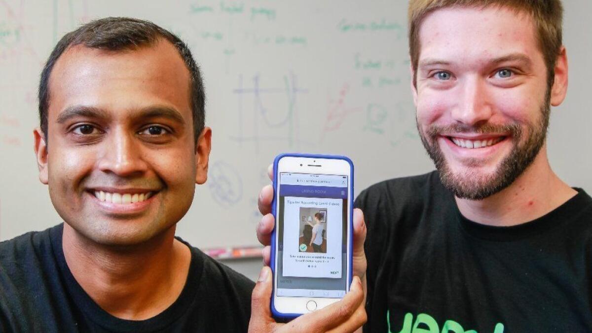 Yembo co-founders Siddharth Mohan (left) and Zach Rattner. Yembo is a browser-based moving software that scans your home and gets you a quote for moving.