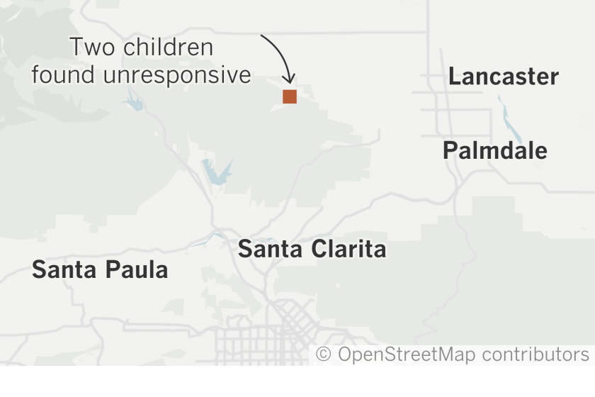 Map where two children were found in a pond unresponsive