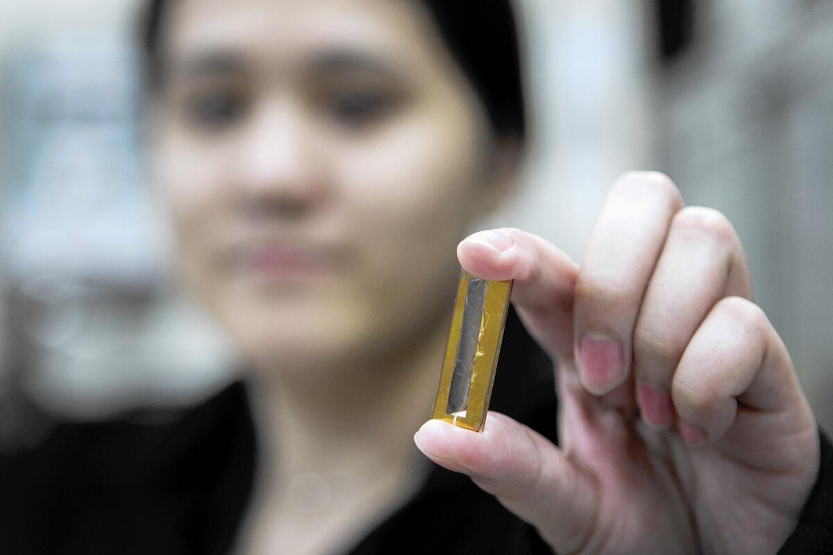 UC Irvine chemistry doctoral candidate Mya Le Thai led a study that created a capacitor that she charged and discharged 200,000 times in testing without degrading its capacity. She hopes the device can lead to the creation of longer-lasting batteries for phones and maybe satellites.