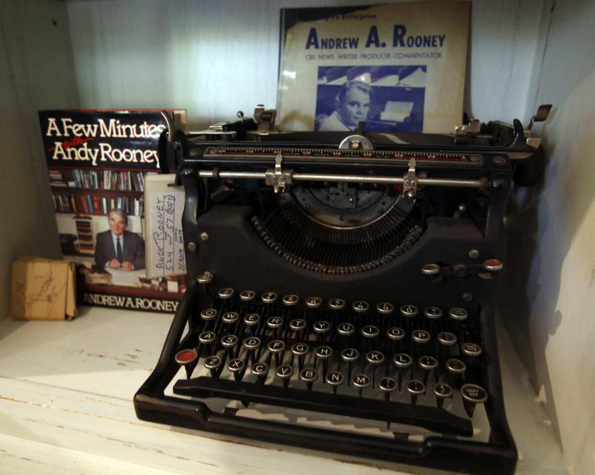 Steve Soboroff made a cold call to one of Andy Rooney's neighbors for help in acquiring the author's typewriter.