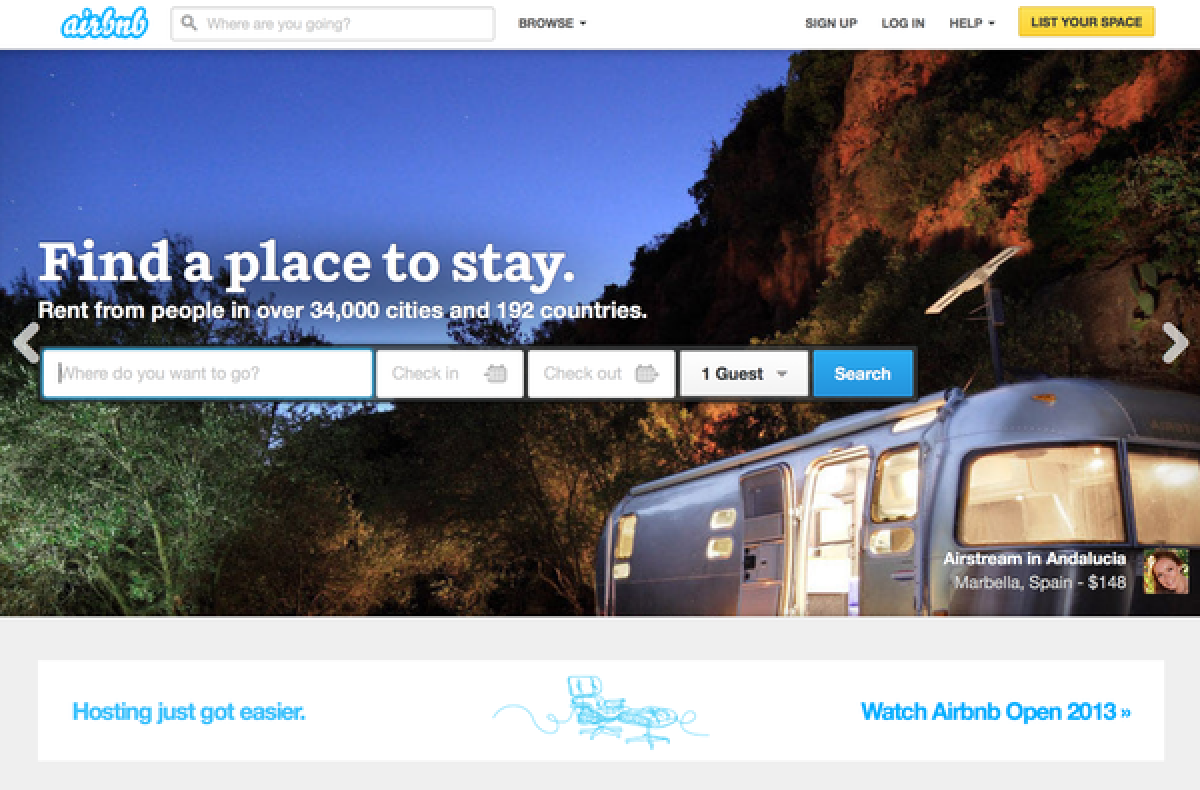 An ad for Airbnb Inc. The company said it has filed to go public in a long-awaited listing.