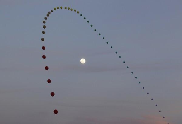 Moon and balloons