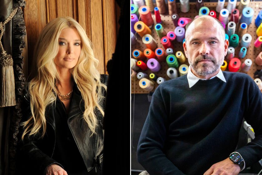 Left: Erika Girardi sits at her home in Pasadena. Right: Portrait of Chris Psaila.