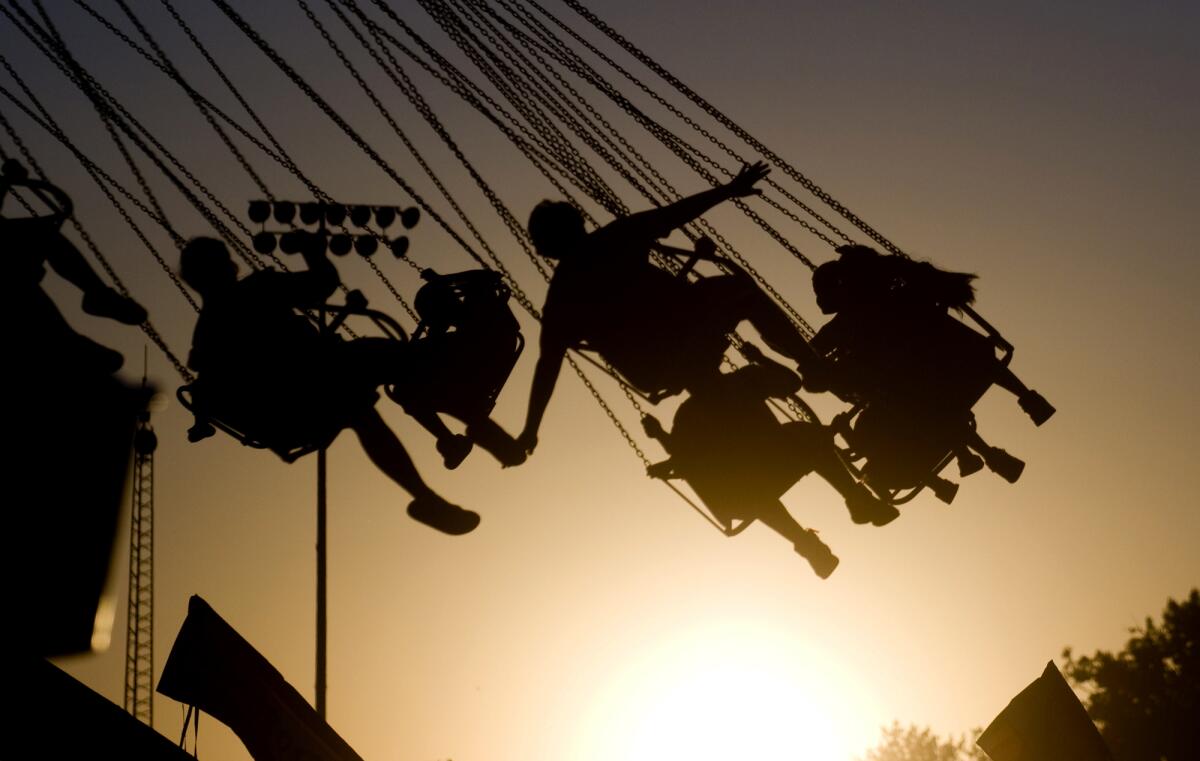 Kids on a swing ride