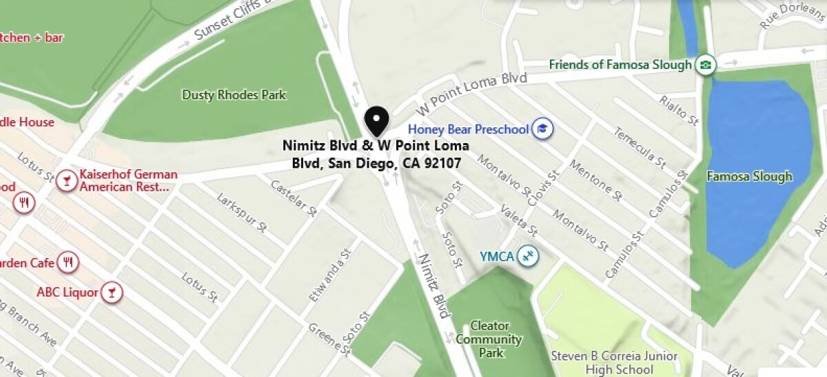 A skateboarder was fatally hit by a car Oct. 5 at the intersection of Nimitz and West Point Loma boulevards in Ocean Beach.
