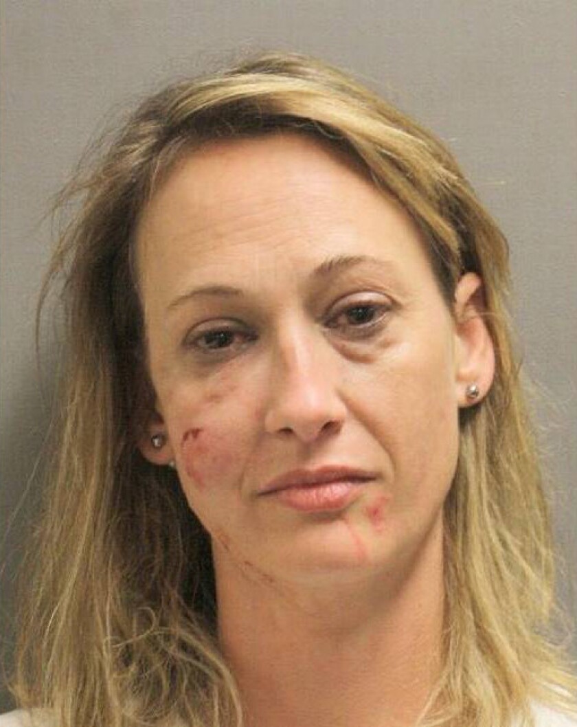 Jessica Collins, 41, is facing assault charges after being accused of biting a chunk of another woman's nose near Houston, Texas on July 11, 2018.
