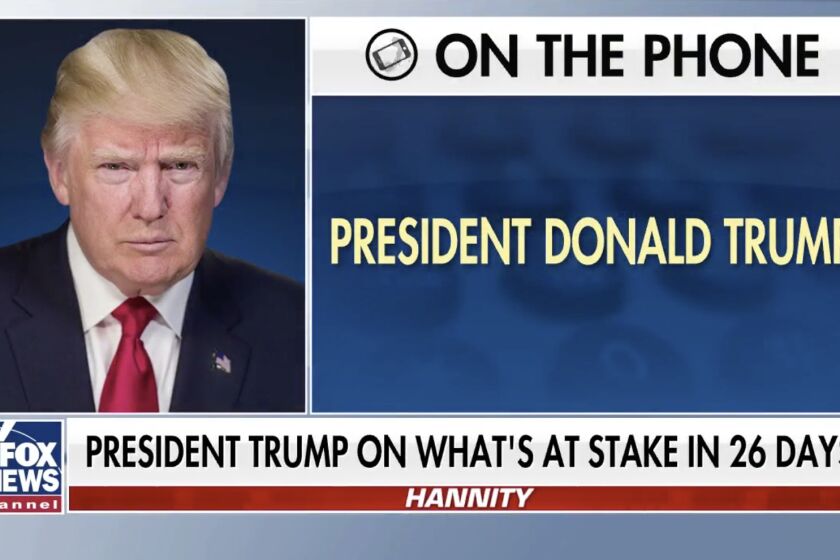 Donald Trump calls into Fox News a month before the 2020 election.