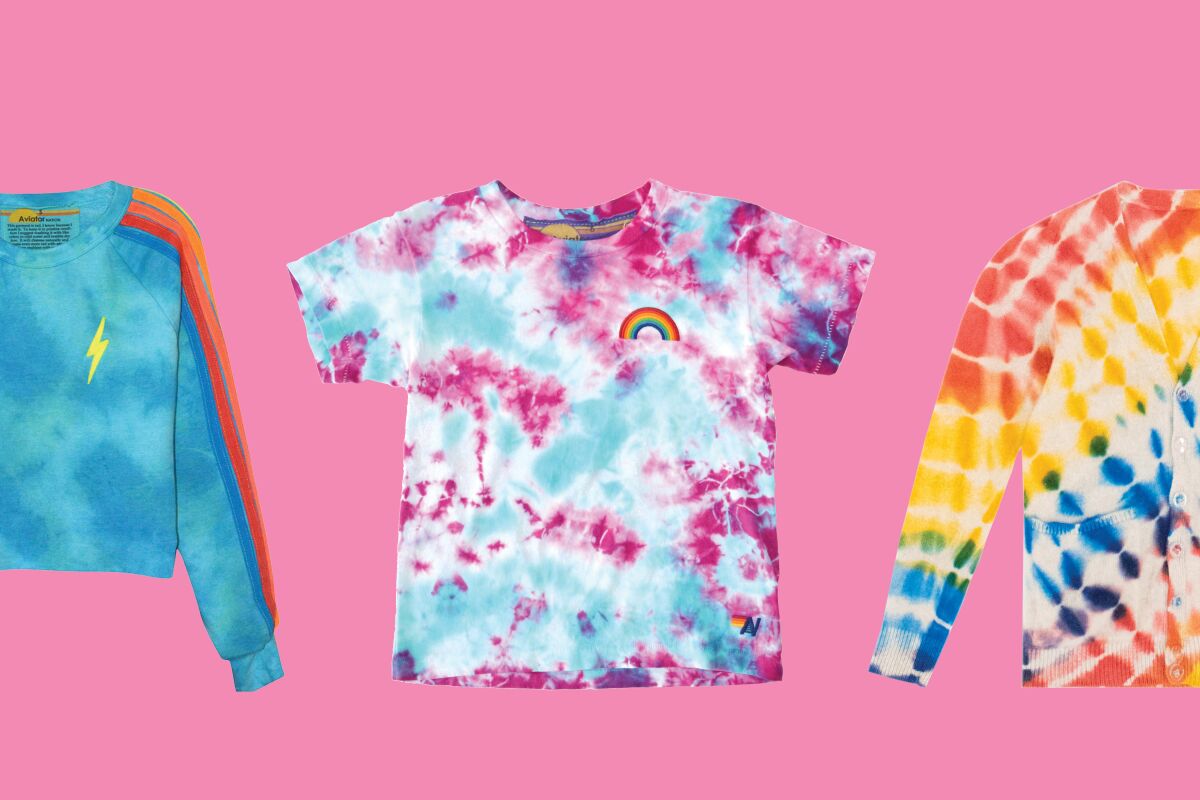 A photo illustration of tie-dyed shirts.