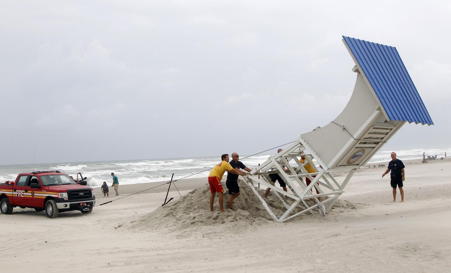 Lifeguards prepare for Hurricane Arthur