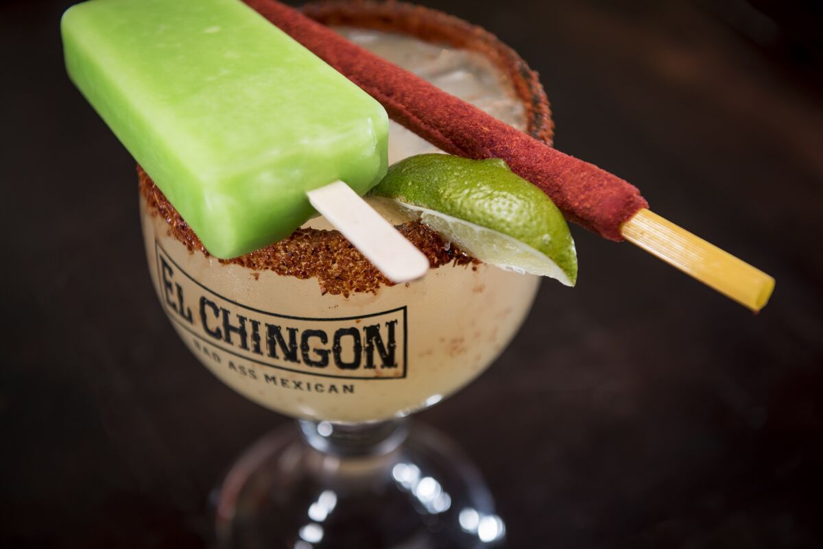 El Chingon's over-the-top "Bad Ass" Margarita.