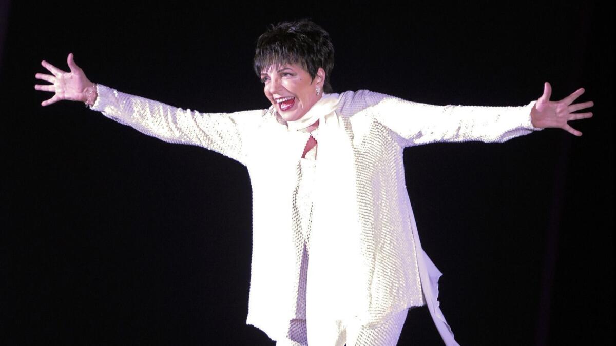 Actress-singer Liza Minnelli in concert at the Hollywood Bowl in 2009. She and pianist and singer Michael Feinstein will perform Saturday in Costa Mesa.