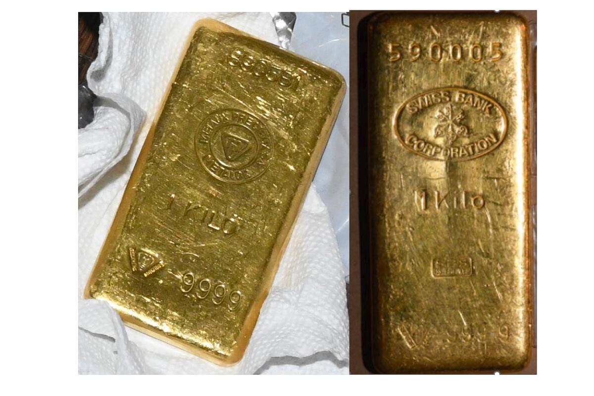 Two of the gold bars.