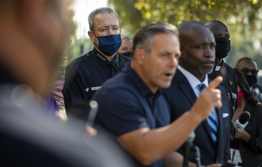 Officials at a news conference