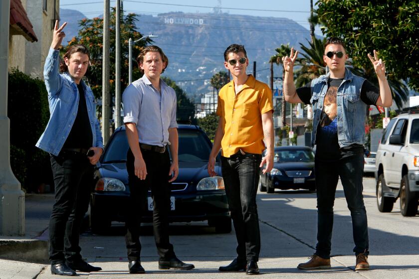 Arctic Monkeys played "Jimmy Kimmel Live!" on Wednesday night, just weeks after the British band -- which recently moved to L.A. -- completed a three-night stand at the Wiltern.