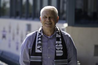 John Smelzer, owner of the proposed Antelope Valley USL franchise, stands for a portrait