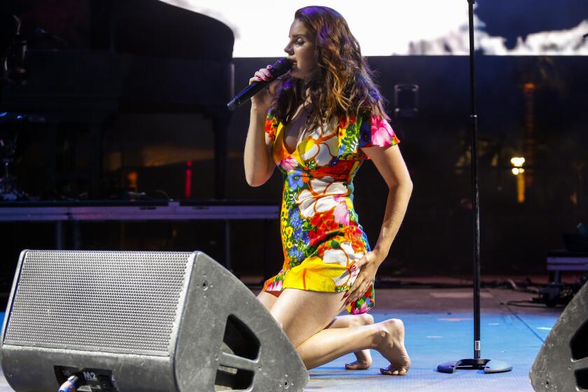 Lana Del Rey performs Sunday, the third and final day of the second weekend of the Coachella Valley Music and Arts Festival in Indio.