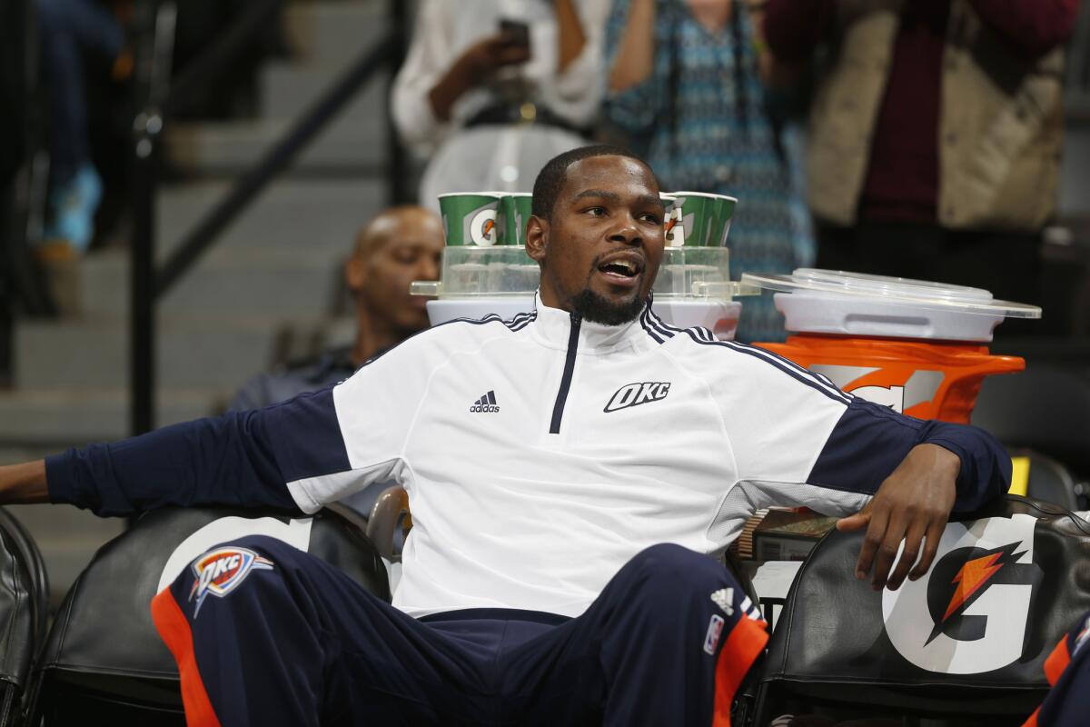 Thunder forward Kevin Durant used social media Thursday to tell fans his foot surgery went well and he will return to the court as soon as possible.