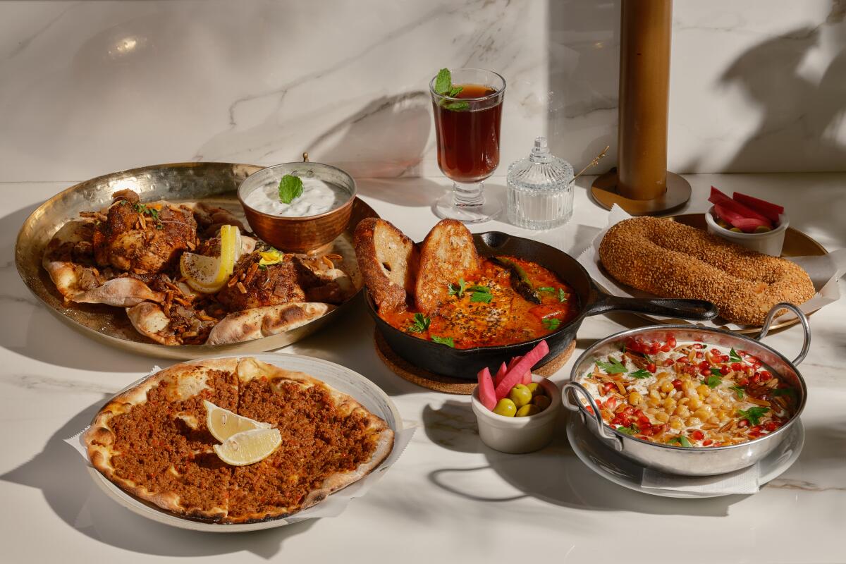 A spread of Levantine dishes