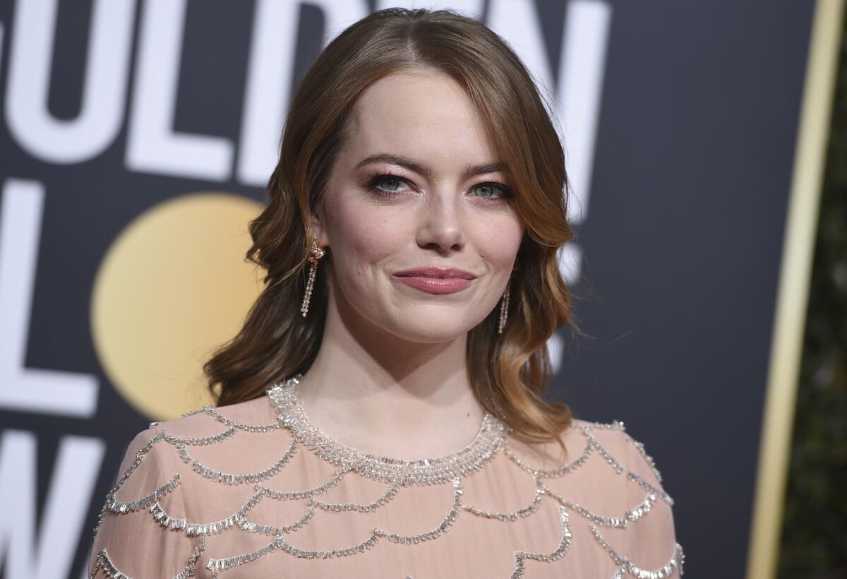 Emma Stone at the 76th Golden Globes.