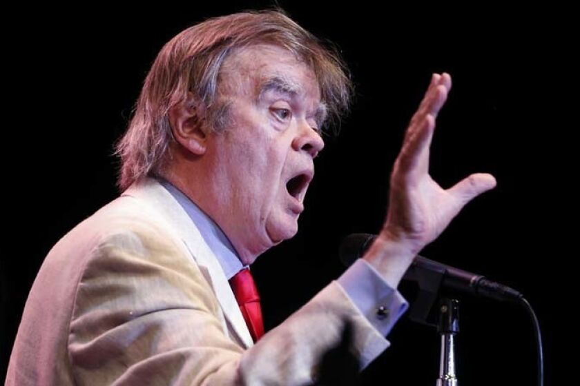 Garrison Keillor does a live broadcast of "A Prairie Home Companion" in Minneapolis in 2016.
