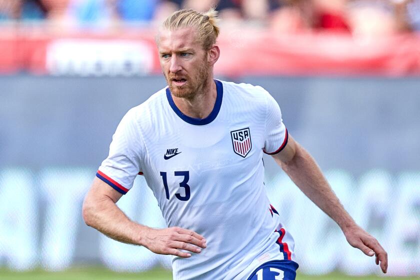 DENVER, CO - JUNE 09: United States defender Tim Ream (13) dribbles the ball in action during an international friendly.