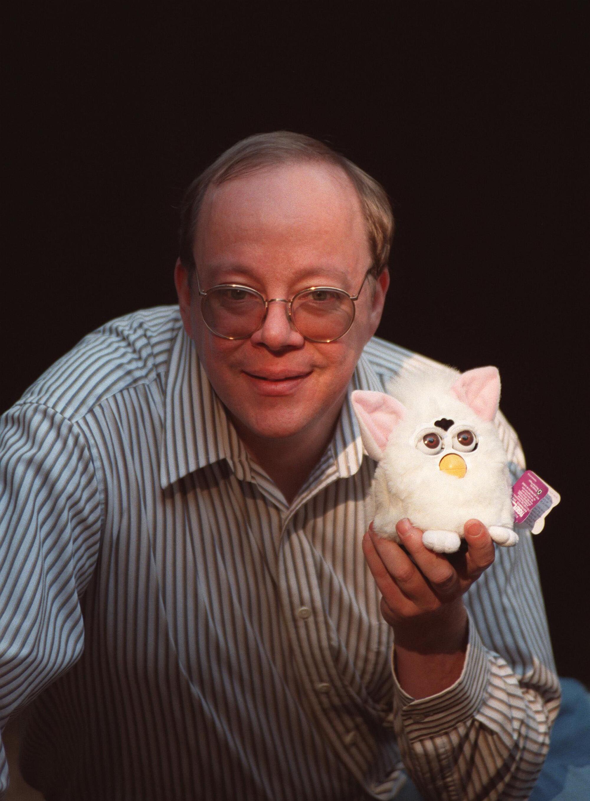 Dave Hampton with Furby