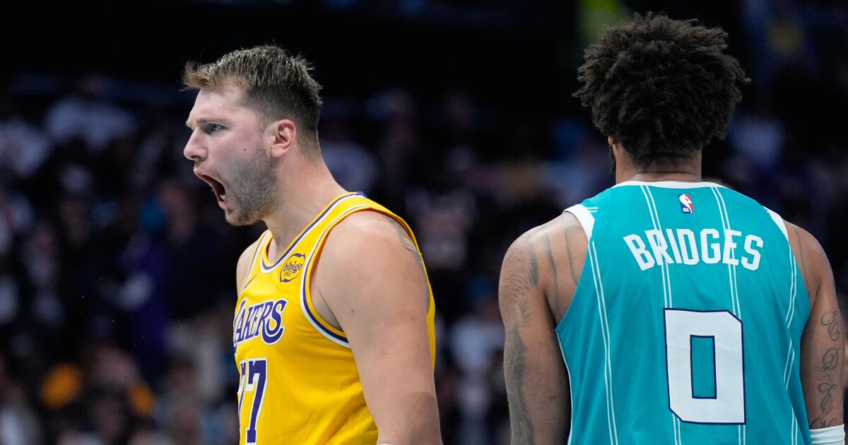 Luka Doncic scores 38 to deliver Lakers to win over Hornets Luka Doncic scores 38 to deliver Lakers to win over Hornets