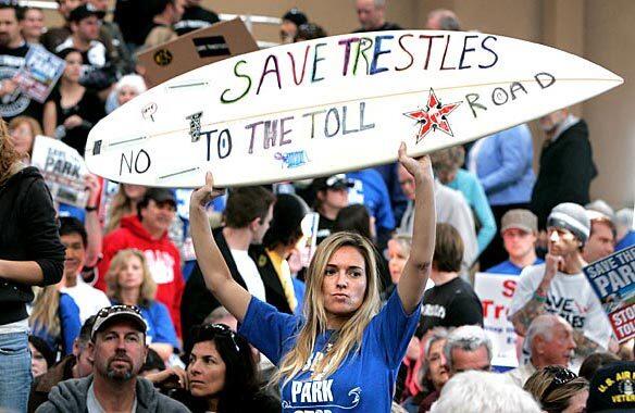 Toll road protest