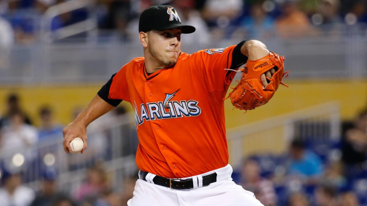 The Miami Marlins placed starting pitcher Jose Fernandez on the disabled list Monday.