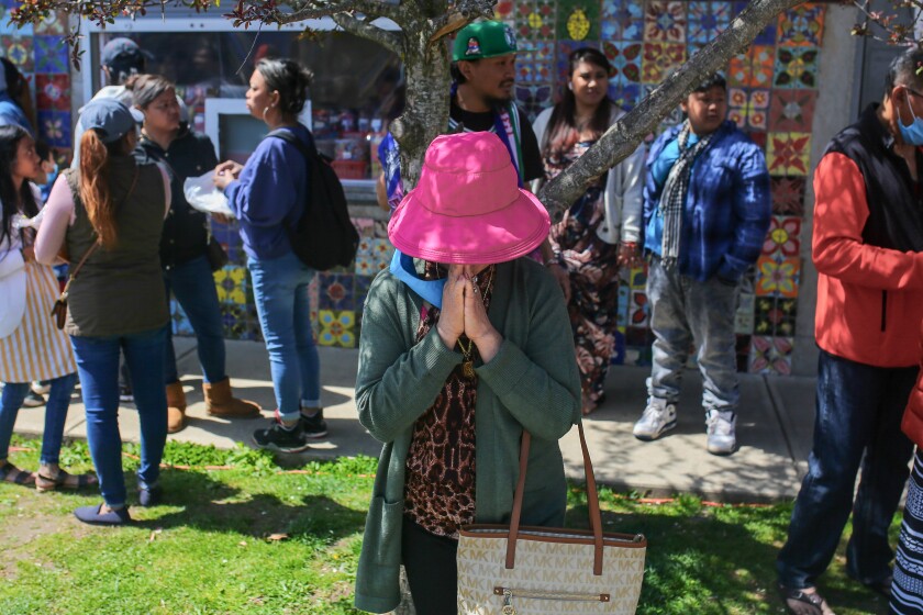 A woman praying